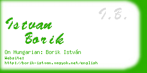 istvan borik business card